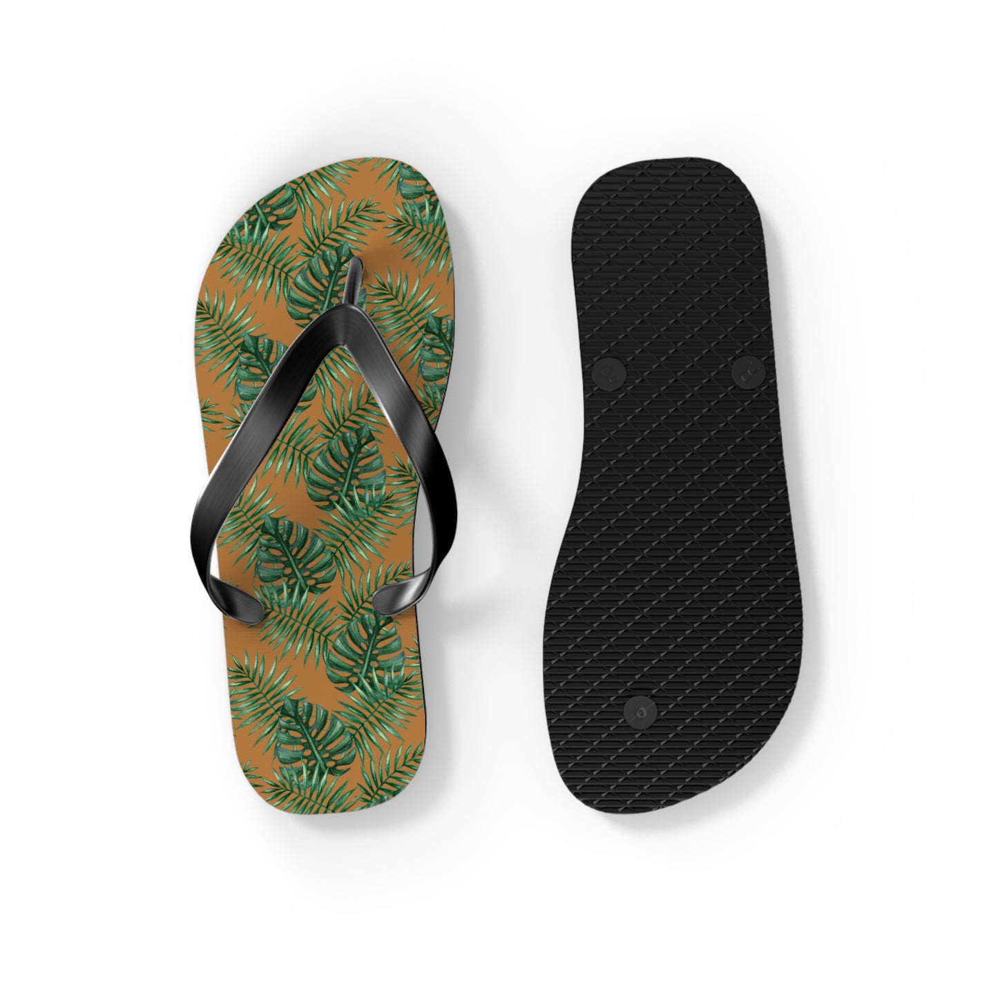 Brown Tropical Bliss Flip Flops