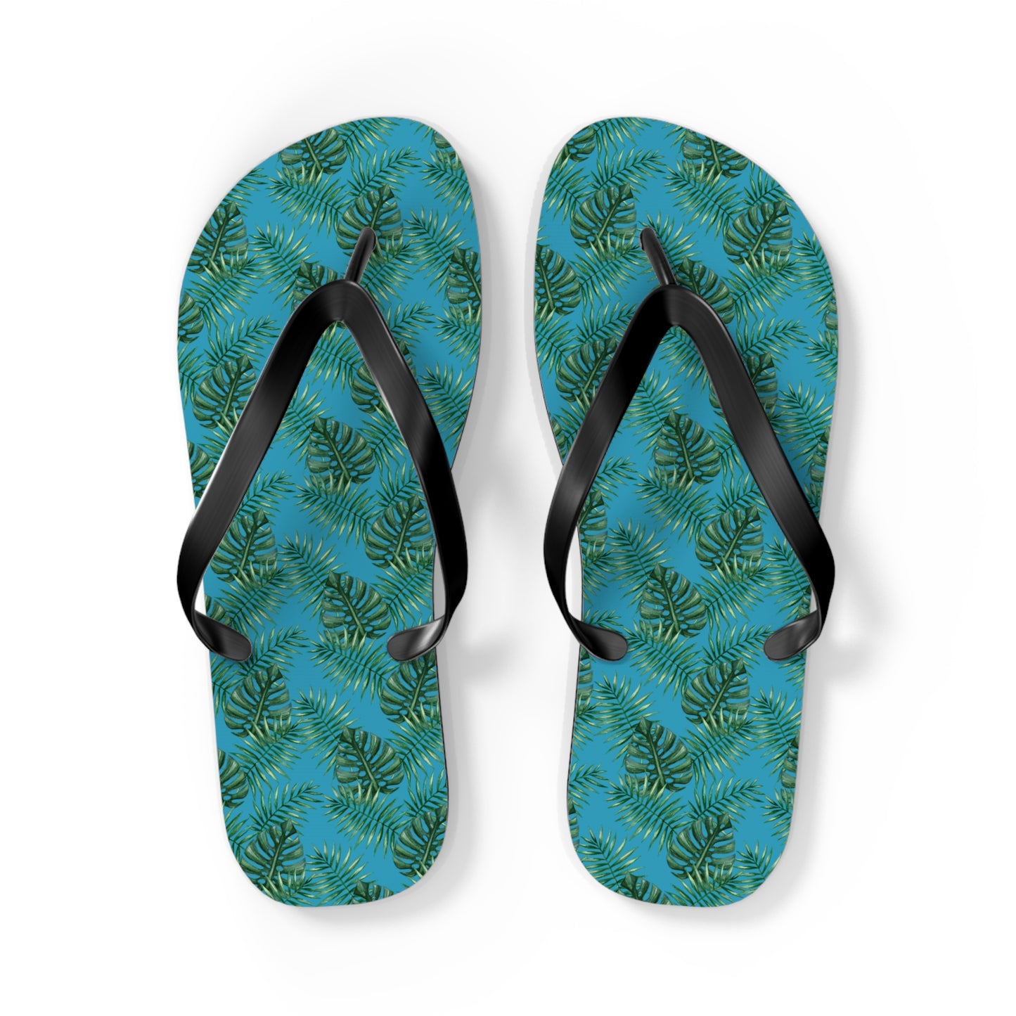 Turquoise Tropical Bliss Flip Flops