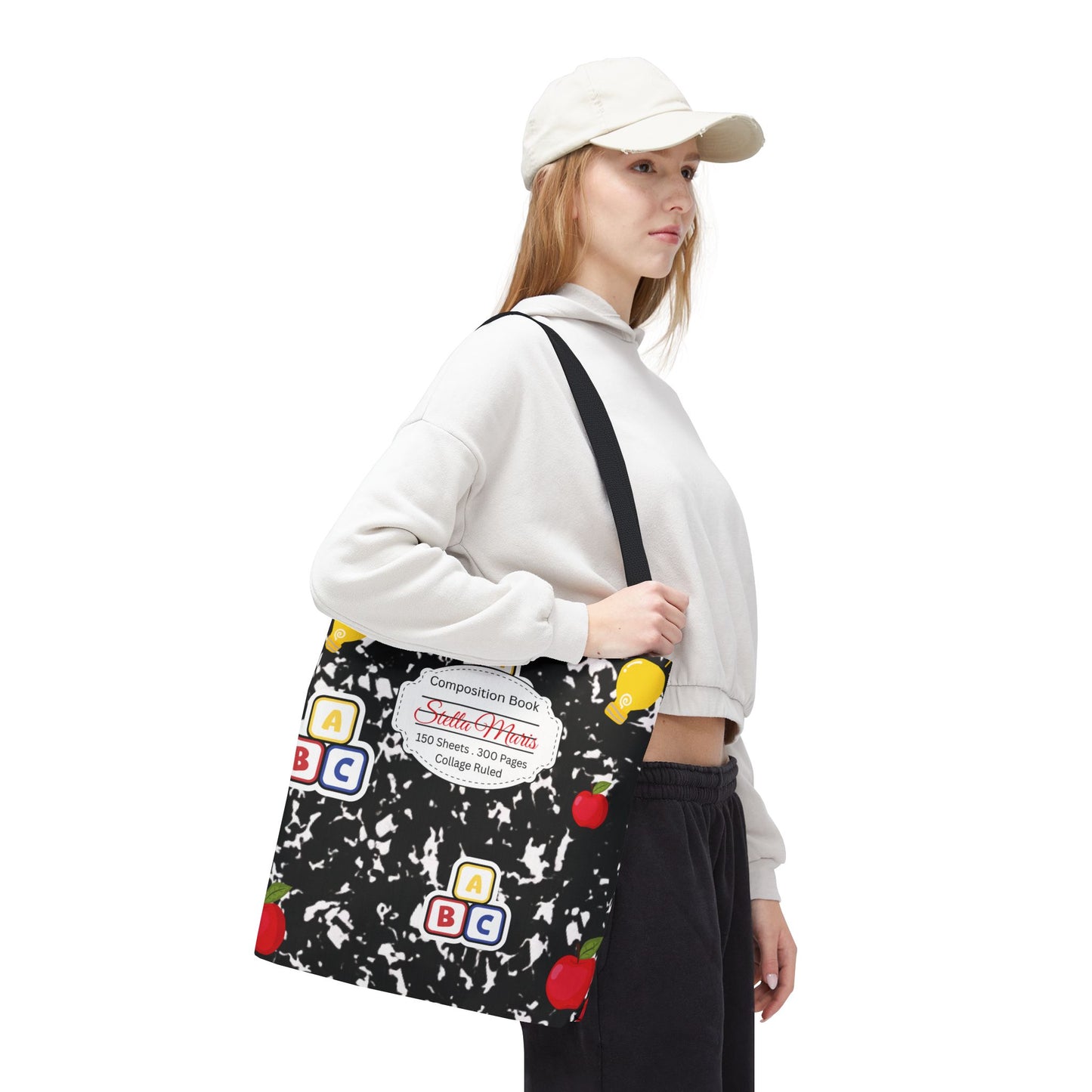 Personalized Composition Book InspiredTote Bag, Back to School Tote, Teacher Gift, Kids Bag, Custom Name Bag, Educational Accessories, Back to School Tote Bag.