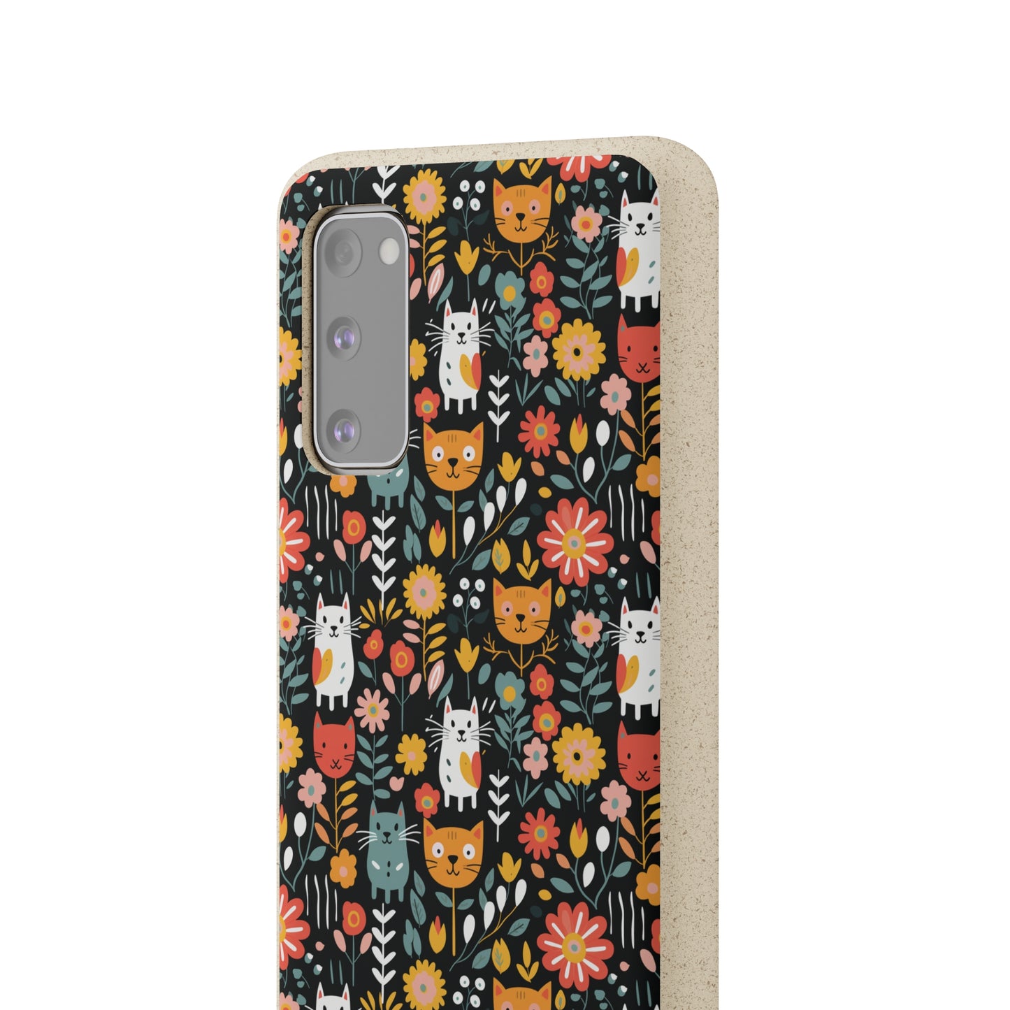 Whimsical Feline Garden Samsung Biodegradable Cases