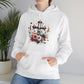 Faith and Floral Cross Unisex Heavy Blend™ Gildan Hooded Sweatshirt.