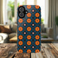 Saffron Tile Bloom Vibrant Floral Tough Magnetic iPhone Case, Durable iPhone Cover, Gift for Her, Floral Design, Unique iPhone Protection.