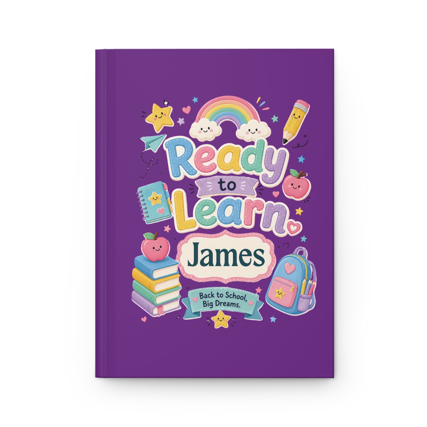 Back to School Big Dreams Personalised Hardback Notebook