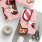 Wrapping Papers - Pink Ginger Bread Holiday Collection - Matte or Glossy Finish - 90gsm Paper