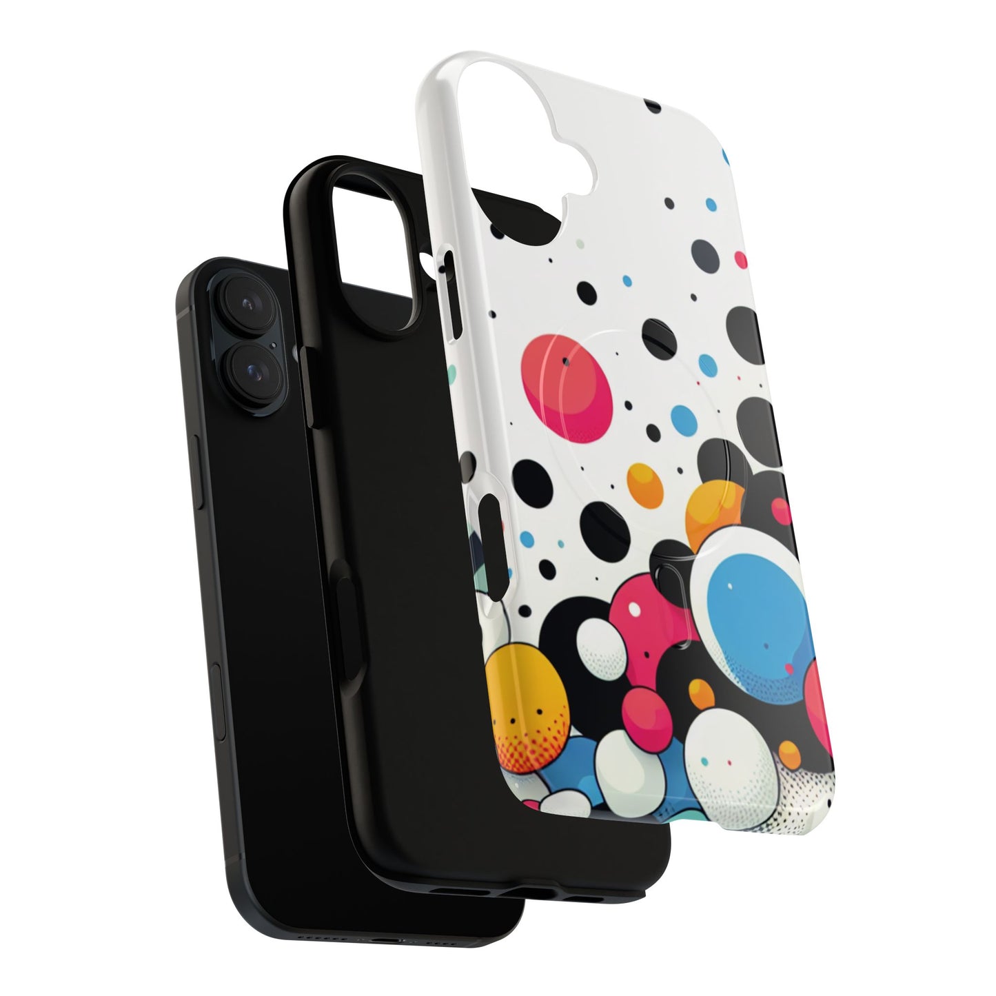 Vibrant Bubble Bloom Galaxy Magnetic iPhone Cases, Artistic Protection for Your Device, Gift for Tech Lovers, Colorful Designs, Unique iPhone Accessories