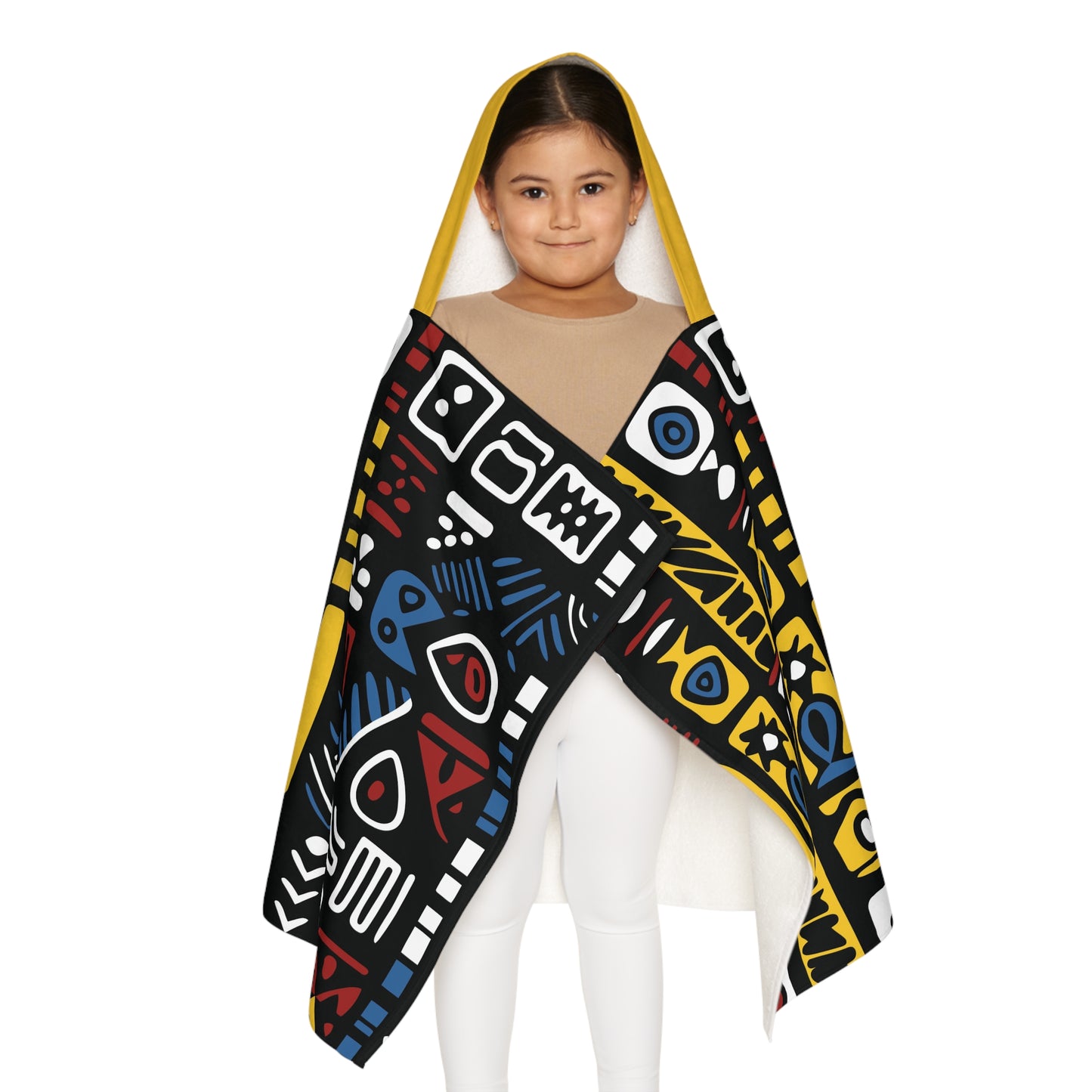 Geometric Harmony Snuggle Youth Hooded Towel