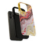 Colorful Red Marble iPhone Case, Tough Magnetic Cases, Stylish iPhone Protection, Unique Gift for iPhone Lovers, iPhone Accessories
