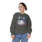 Polka Dot Pumpkin Charm Unisex Garment-Dyed Sweatshirt