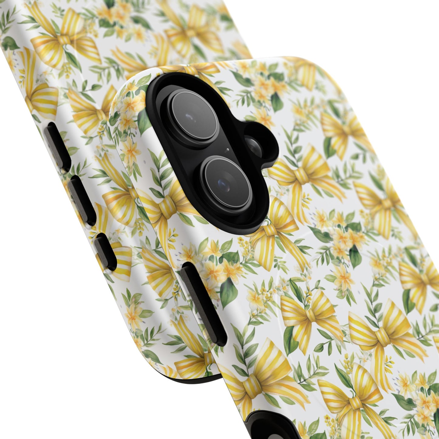 Sunshine Coquette Bows Tough Magnetic iPhone Case, Durable iPhone Cover, Girly Tech Accessory, Nature-Inspired Gift for Her, Spring Decor