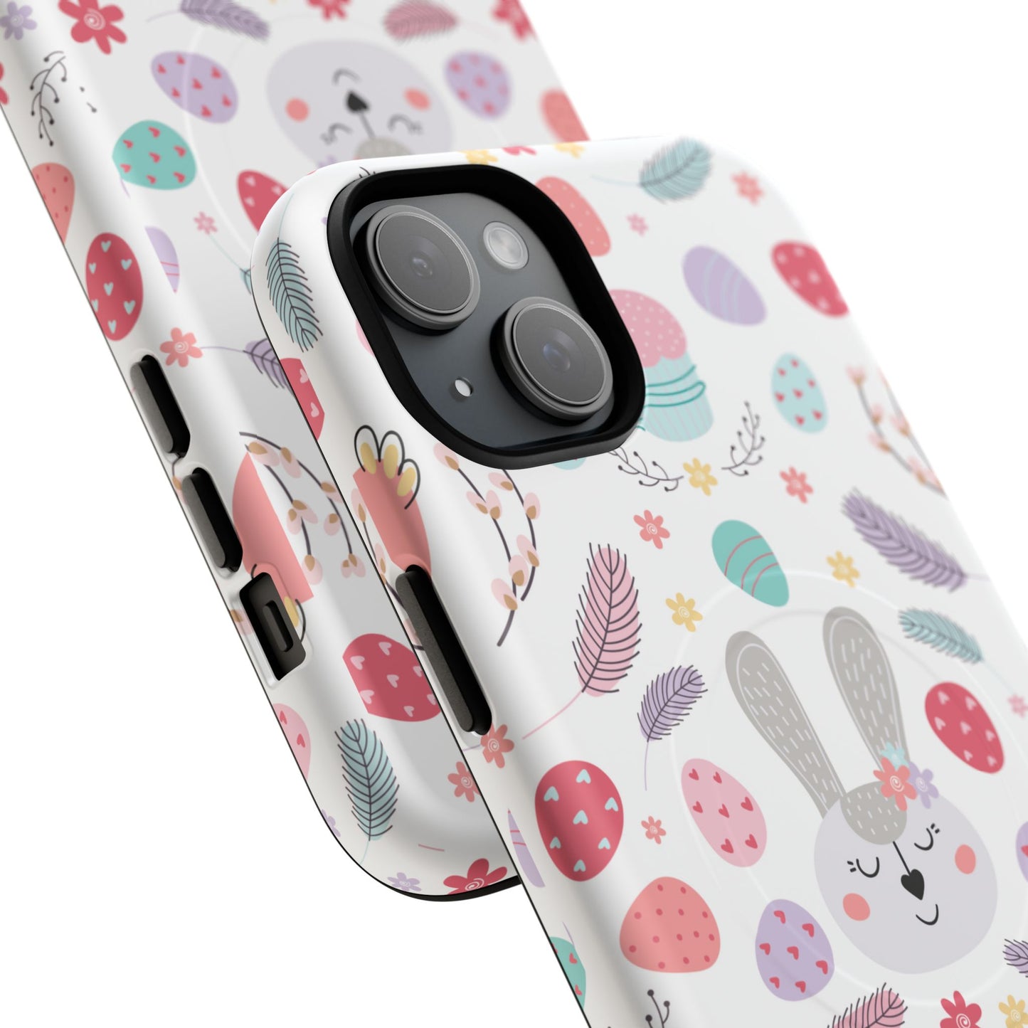 Cute Easter Bunny iPhone Case, Tough Magnetic Phone Cover, Spring Gift, Durable iPhone Accessory, Adorable Easter Decor