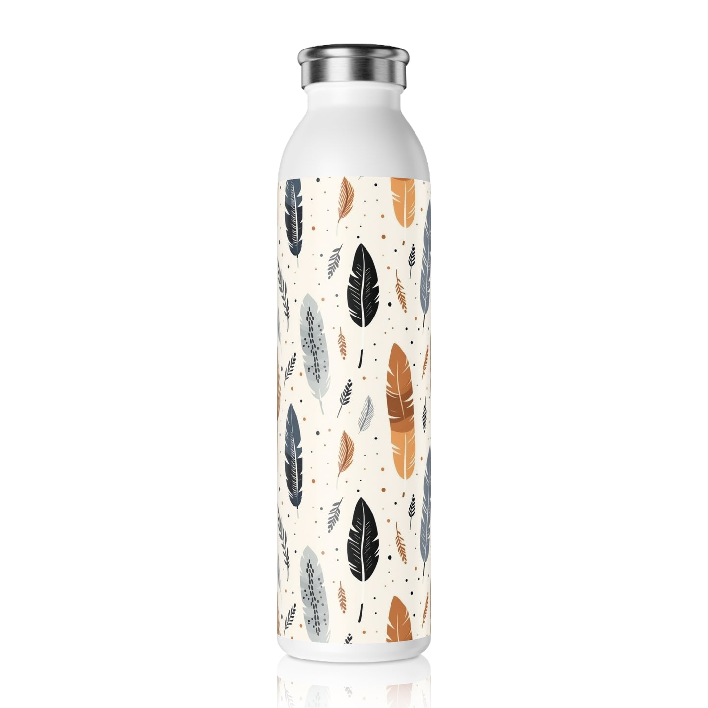 Whispering Feathers Slim Water Bottle