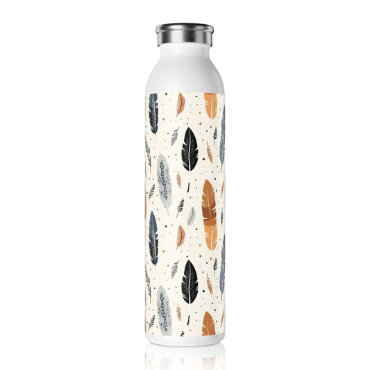 Whispering Feathers Slim Water Bottle