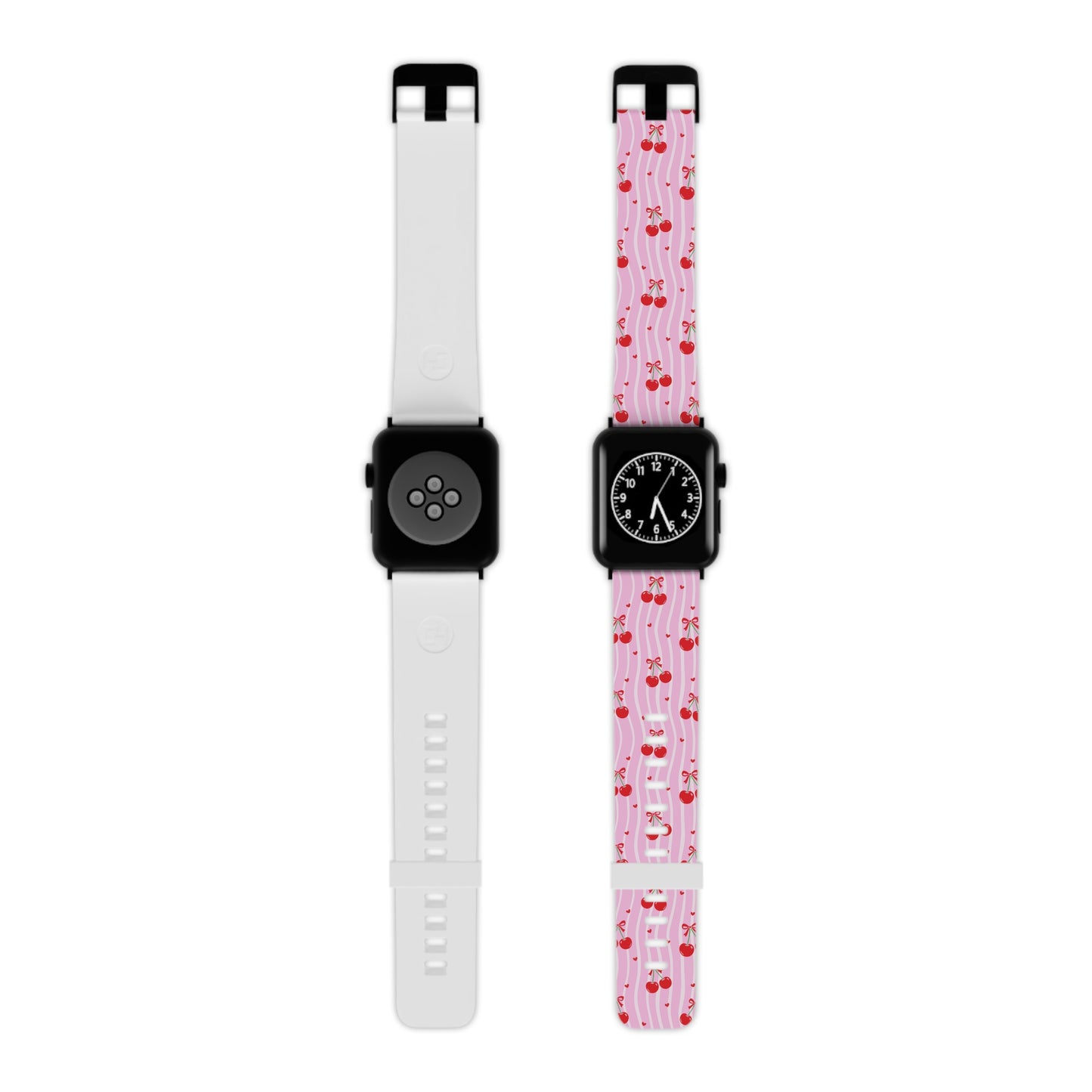 Cherry Blossom Dreams Apple Watch Band — Pink Retro Cherry Silicone Strap