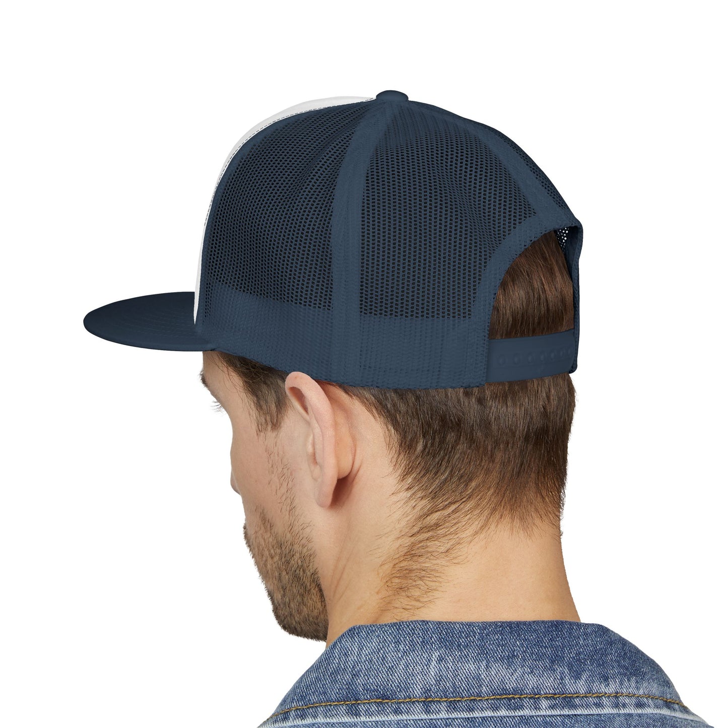 Red 'ELOHIM, GENESIS 1:1'  Embroidered 5 Panel Trucker Cap | Casual Style Hat, Adjustable, Unisex, Perfect Gift for Outdoors, Festivals, Daily Wear