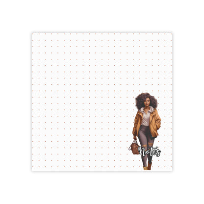 Chic Note Pads with Fashion Illustration, Stylish Sticky Notes for Organizing, Personalized Gifts for Her, Office Supplies, Creative