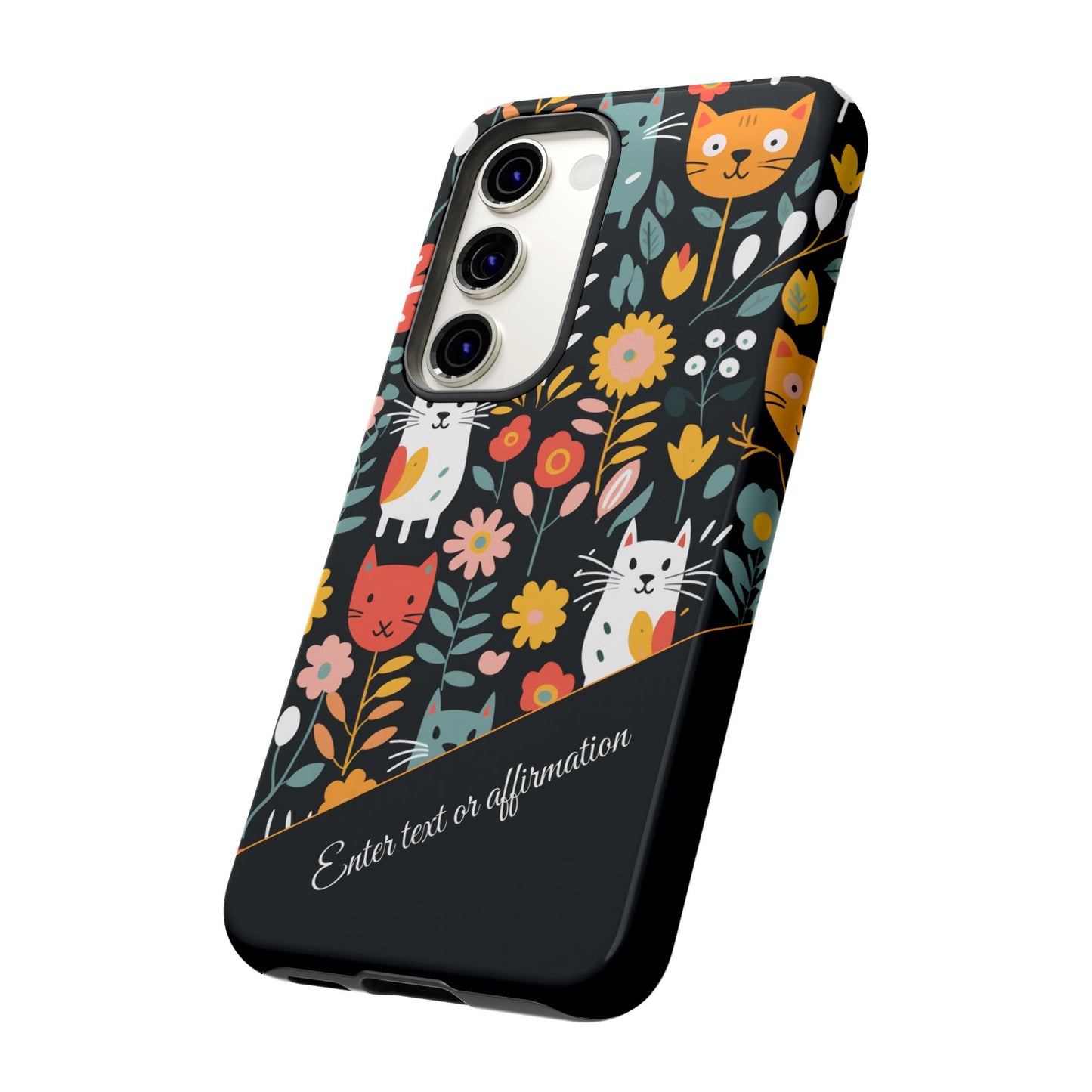Personalized Whimsical Feline Garden Google and Samsung Tough Cases