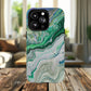 Marbled Tough iPhone Case, Magnetic Protector, Stylish Tech Accessory, Durable iPhone Cover, Unique Gift Idea