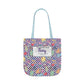 Personalized Purple Doodle Daydream Composition Book Inspired Canvas Tote Bag with Colorful Straps, Cute School Bag, Eco-Friendly Tote, Back to School Shopping Bag, Teacher Gift Idea