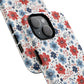 Patriotic Floral Dreams Tough Magnetic iPhone Cases, Durable, Stylish, Gift for Her, Protective Phone Cover, Spring Floral Design