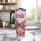 40oz Floral Butterfly Tumbler — Personalized "Name and Affirmation" Vacuum Insulated Cup