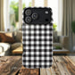 Black and White Gingham Phone Case, Tough Magnetic Cases, Stylish Phone Cover, Gift for Her, Trendy Phone Accessory, Checkered Print