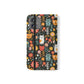 Whimsical Feline Garden iPhone and Samsung Flip Cases