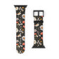 Blossom Elegance: Noir Garden Floral Watch Band - Stylish Floral Design for Smartwatches