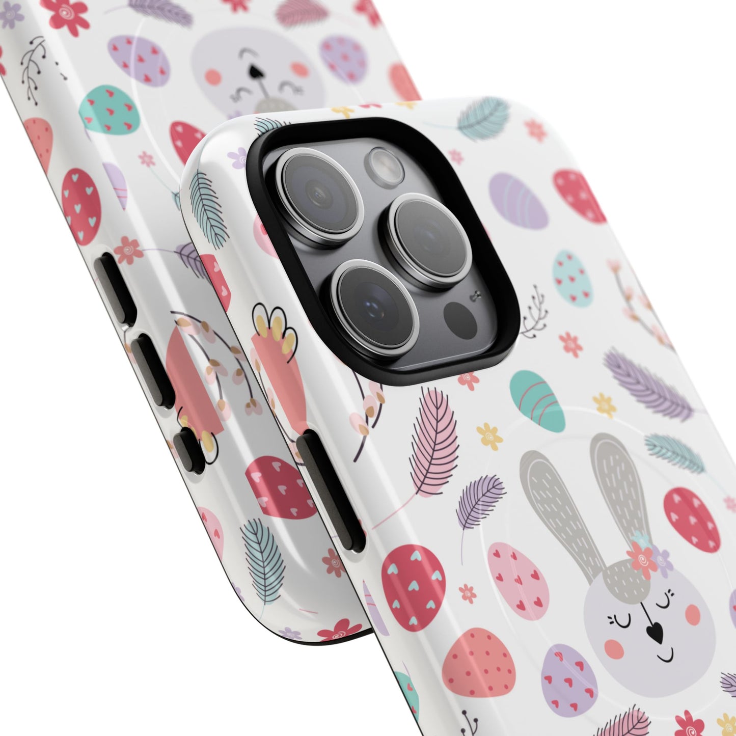 Cute Easter Bunny iPhone Case, Tough Magnetic Phone Cover, Spring Gift, Durable iPhone Accessory, Adorable Easter Decor