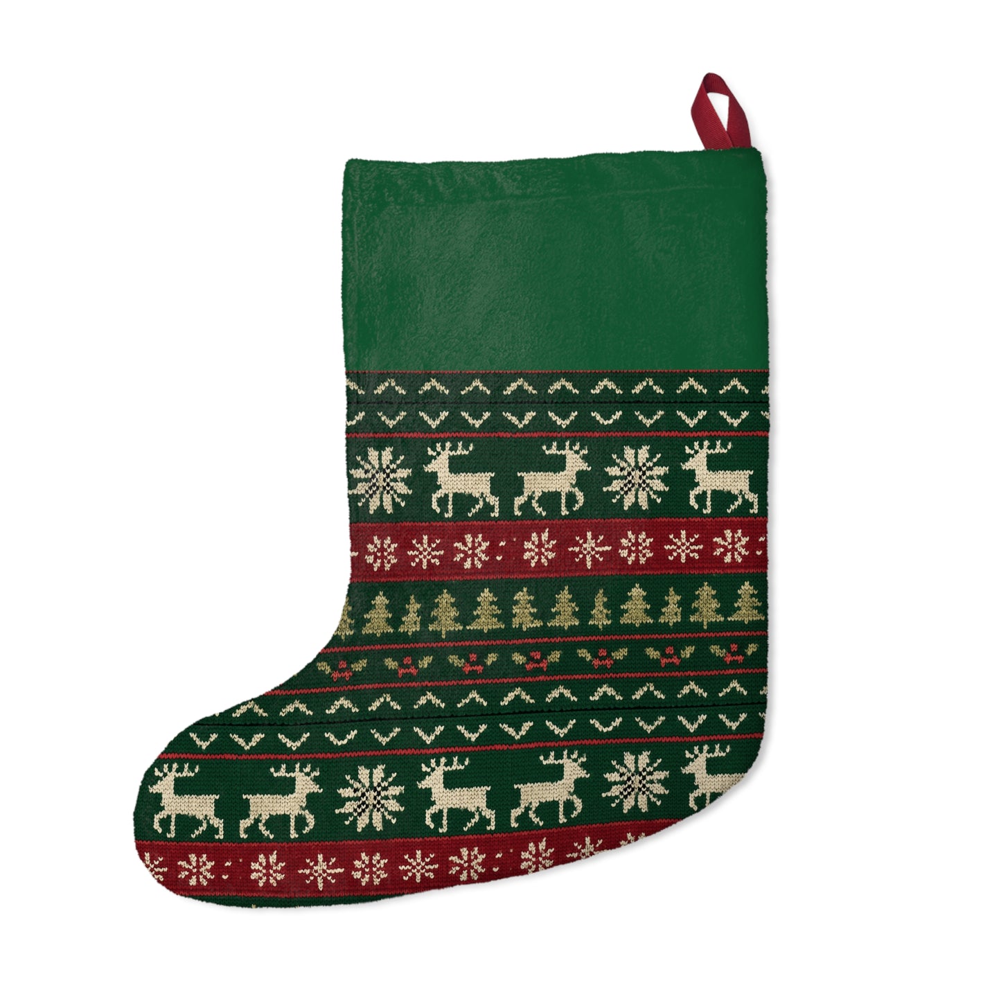 Personalized Classic Nordic Reindeer Christmas Stocking