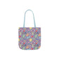 Personalized Purple Doodle Daydream Composition Book Inspired Canvas Tote Bag with Colorful Straps, Cute School Bag, Eco-Friendly Tote, Back to School Shopping Bag, Teacher Gift Idea