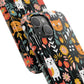 Personalized Whimsical Feline Garden Tough Phone Case — Custom Name iPhone & Samsung