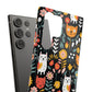 Whimsical Feline Garden Slim Cases for iPhone and Samsung Phones