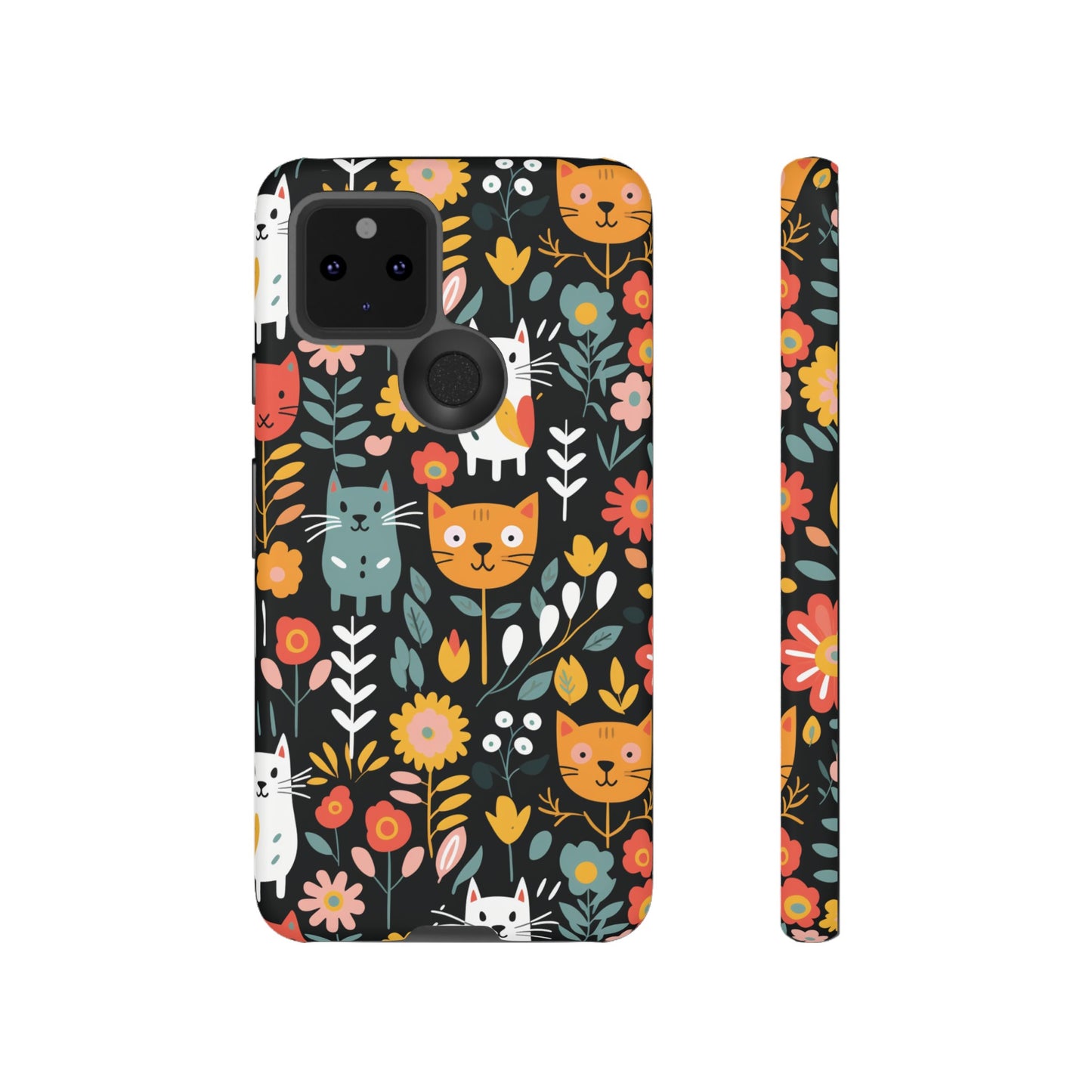 Whimsical Feline Garden Samsung or Google Pixel Tough Cases