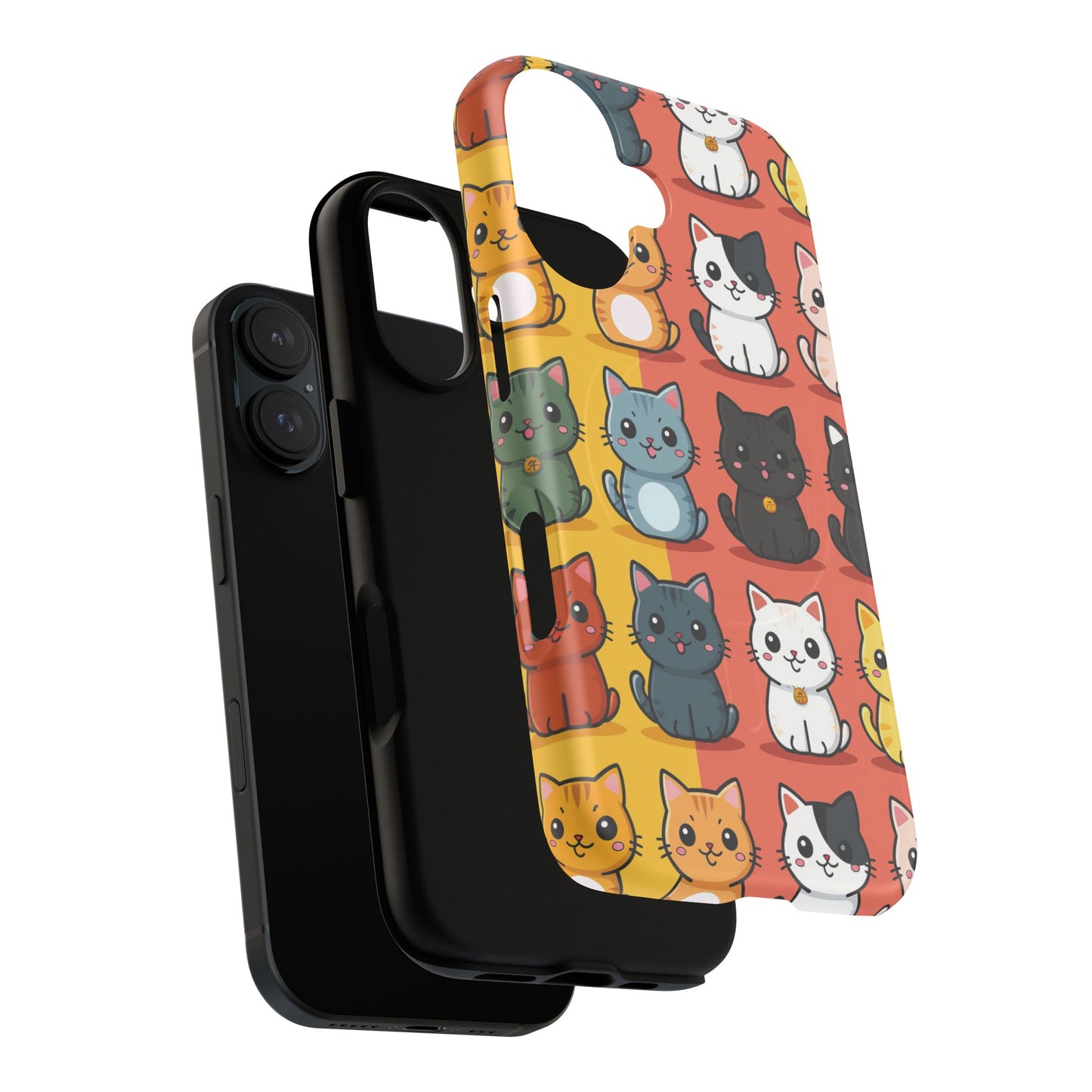 Cute Cat Magnetic Phone Cases for Pet Lovers, Durable Cases, Animal Design, Fun Gift, Unique Accessories