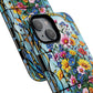 Floral Stained Glass Tough Magnetic Case, Durable Phone Cover, Gift for Nature Lovers, Unique Floral Design, Phone Accessories for All Occasions.