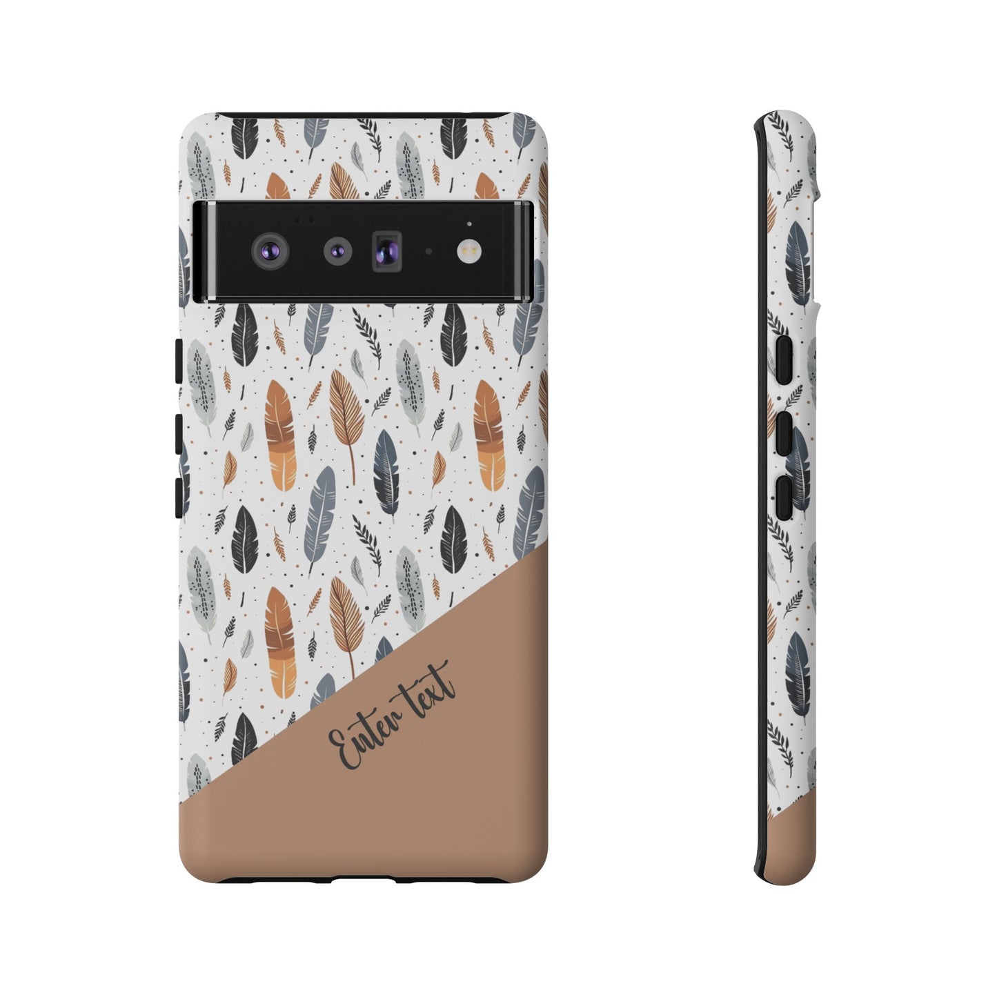 Personalized Whispering Feathers Tough Case — Dark Feather Protective Phone Case for Samsung & Google