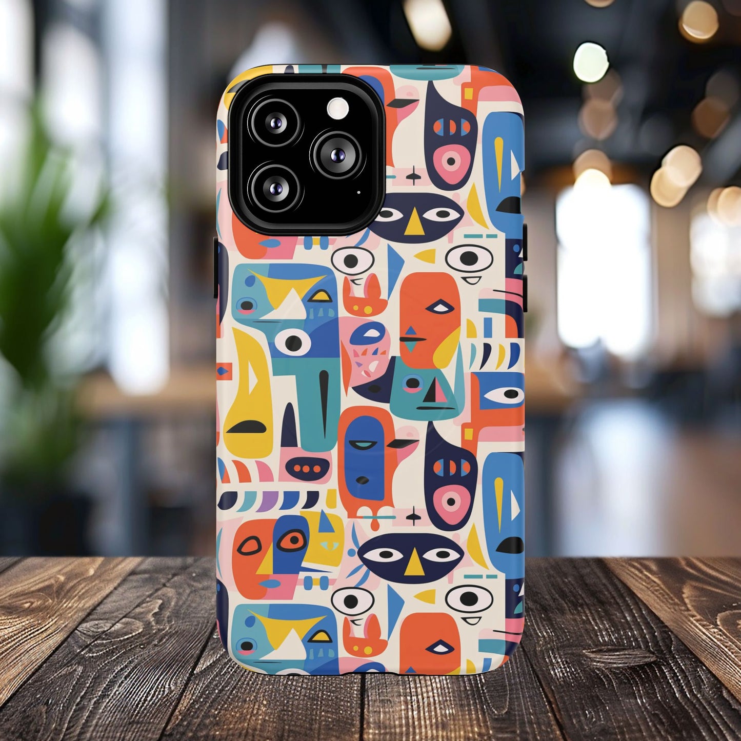 Vibrant Phone Case,  Magnetic iPhone Cover, Colorful Abstract Protection, Trendy Gift, Unique Tech Accessory, Art Phone Case
