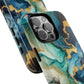 Ocean Quartz Luxe Marble Pattern Tough Magnetic iPhone Case, Phone Accessories, Luxury Gift, Durable iPhone Cover, Unique Design for iPhone Users.