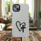Tough Magnetic Phone Case with Heart & Cross Design, Durable Phone Cover, Unique Gift for Her, Stylish Accessory, Everyday Use