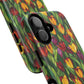 Floral Luminous Whirl Tough Magnetic iPhone Case, Stylish Protection for Everyday Life, Gift for Flower Lovers, Unique iPhone Accessory, Stained Glass iPhone Protection.