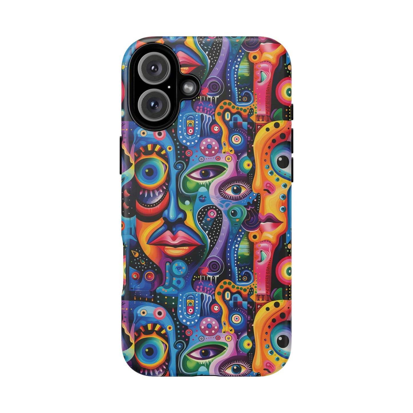 Psychedelic Visions Colorful Art iPhone Case - Tough Cases with Vibrant Abstract Design