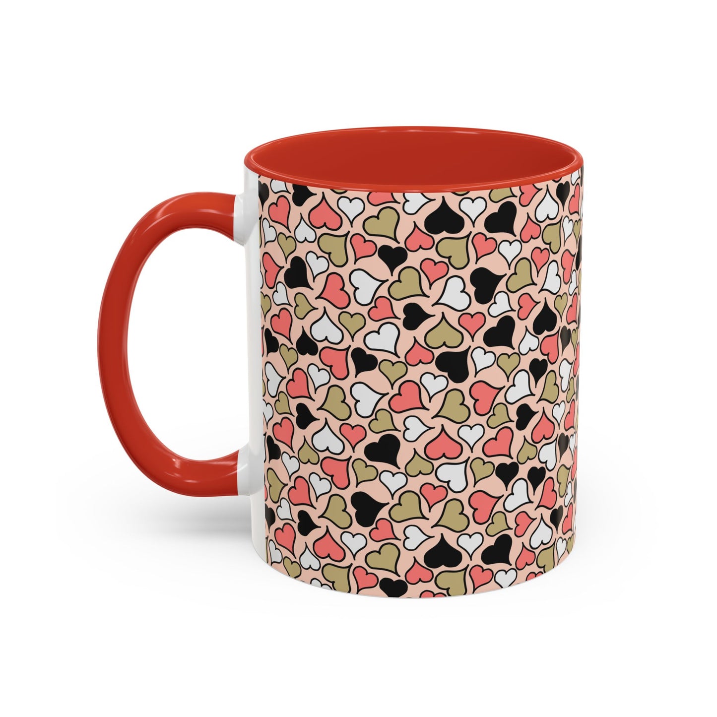 Colorful Heart Pattern Coffee Mug - Perfect Gift for Love & Friendship