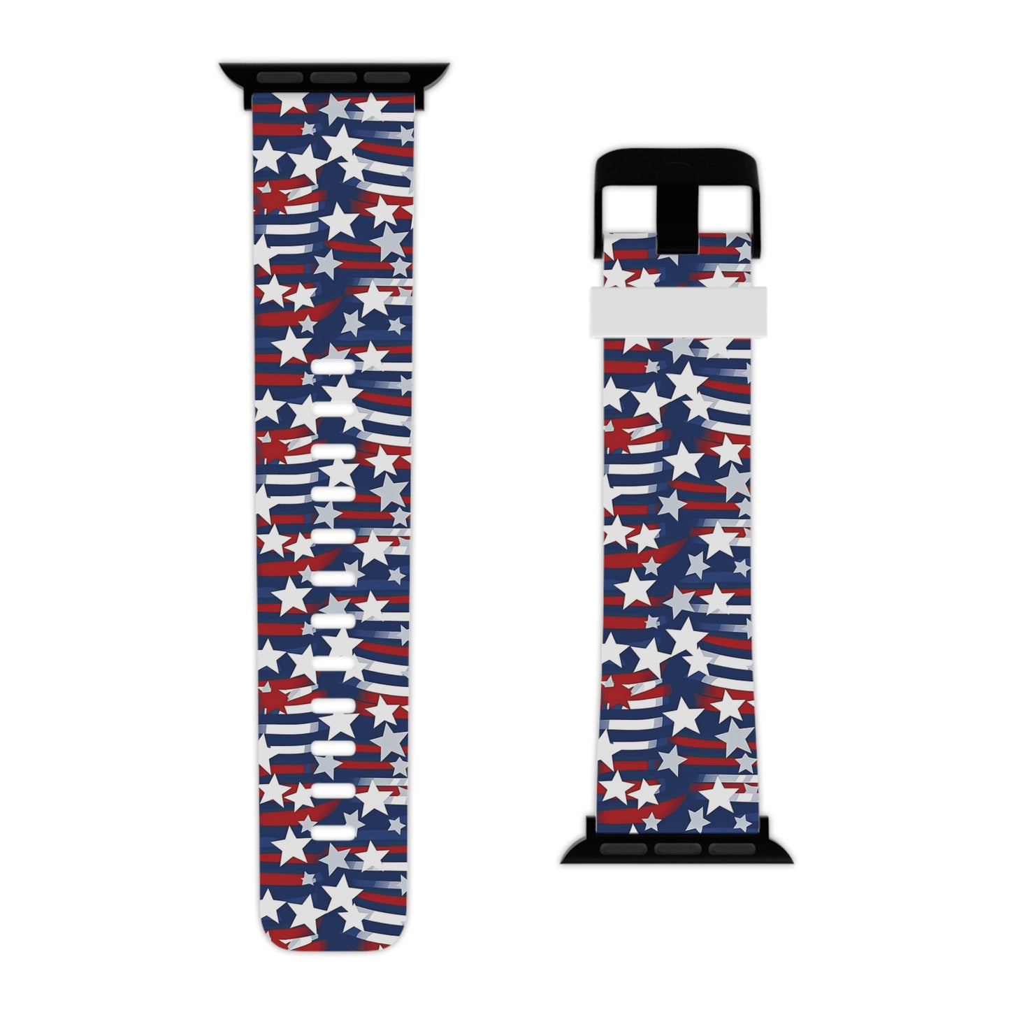 Patriotic Waves Apple Watch Band - Stars and Stripes Design
