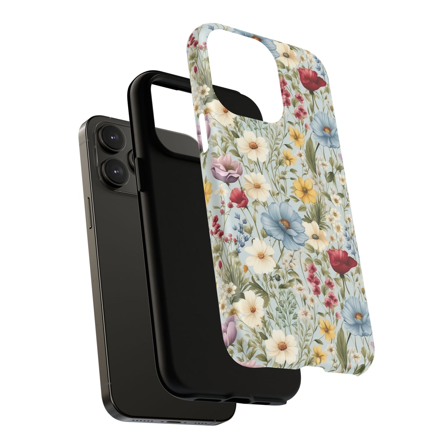 Meadow Whispers Tough iPhone Magnetic Case, Durable iPhone Protection, MagSafe Compatibility Phone Gift for Her, Spring Vibes, Modern Floral Design, Unique Gift Idea