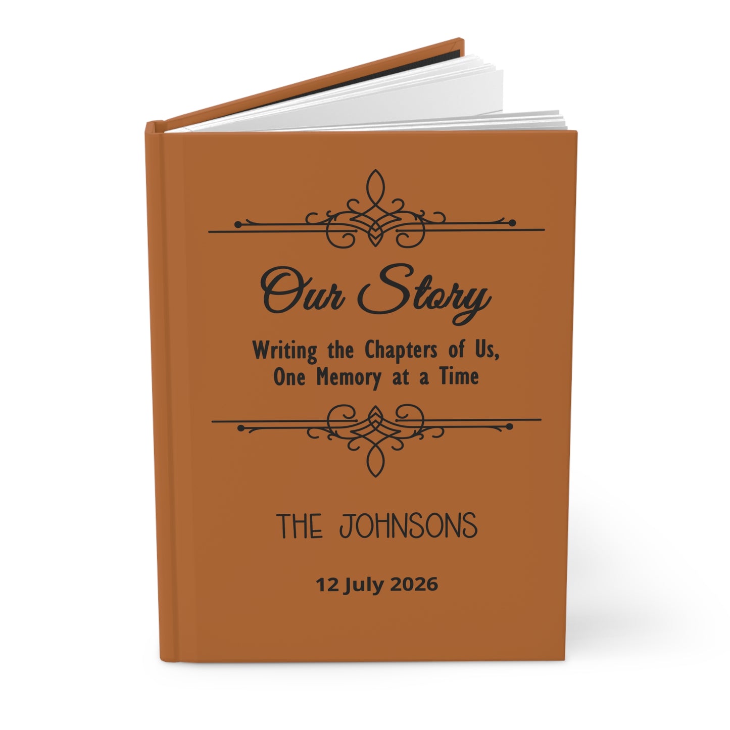 Personalized Hardcover Journal — “Our Story: Writing the Chapters of Us” Custom Memory Book