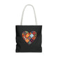 Patched Heart Tote Bag