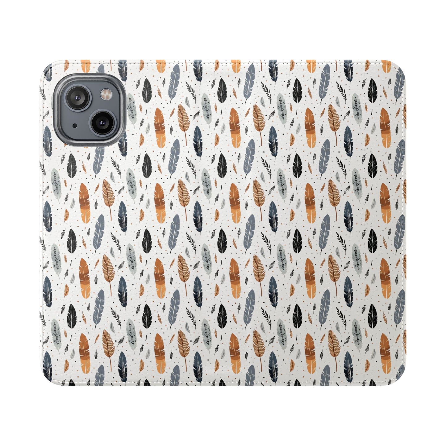 Whispering Feathers iPhone and Samsung Flip Cases