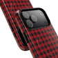 Tough Magnetic Phone Case - Red Plaid, Durable, Stylish Protection for iPhones, Gift for Outdoor Lovers, Unique Phone Cover