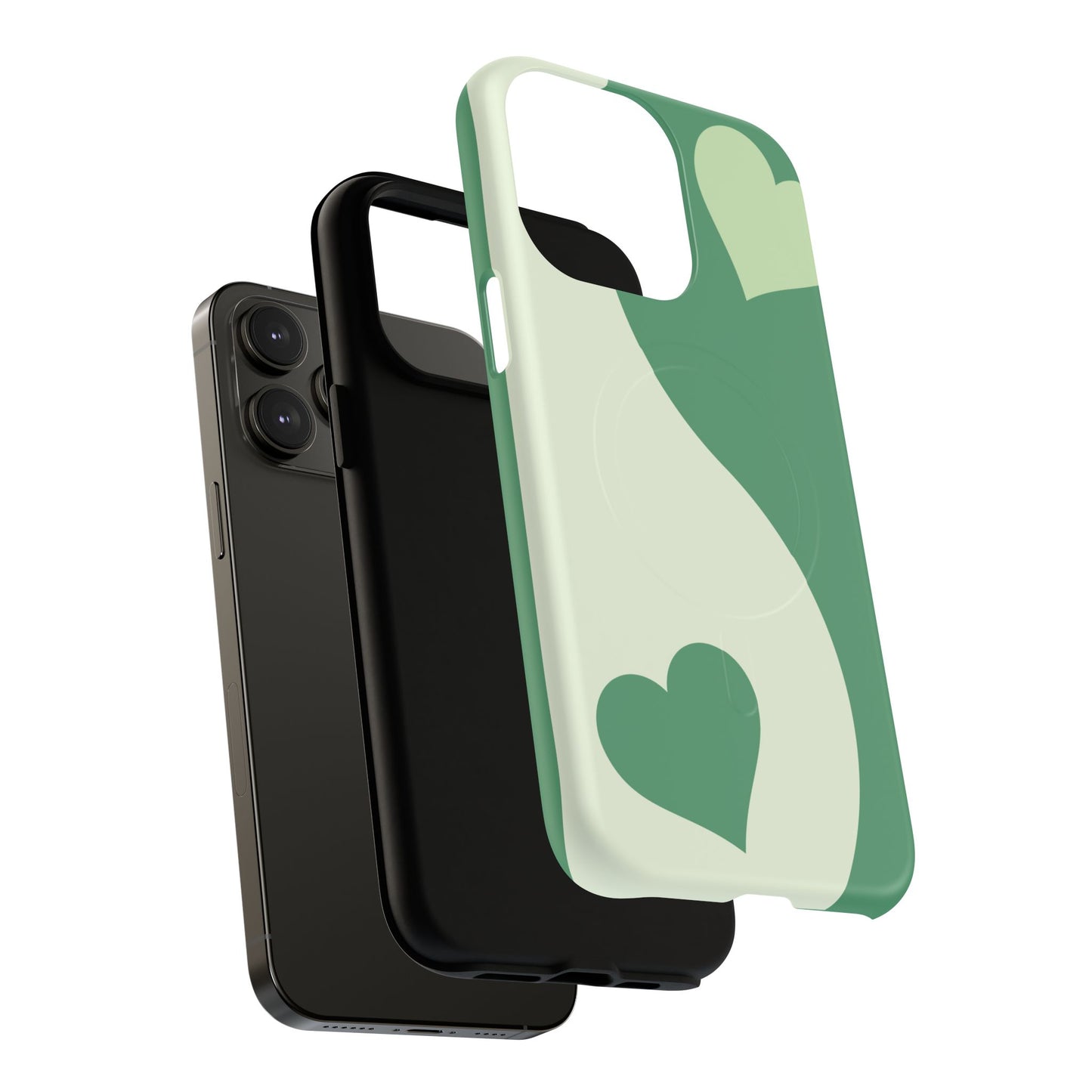 Tough Magnetic iPhone Case with Heart Design, Perfect for Gifts, Valentine's Day, Everyday Use, Stylish Protection, IPhone Cover