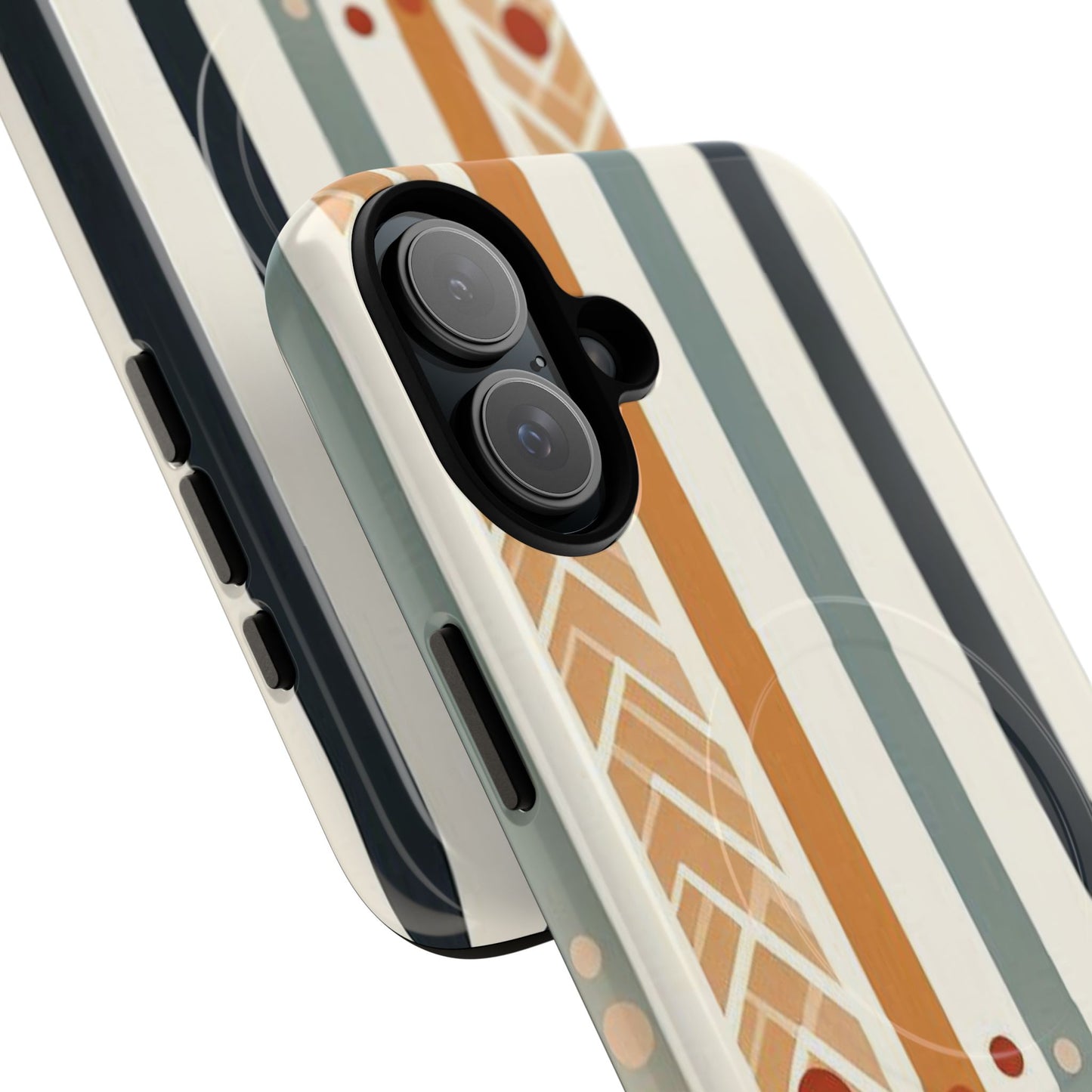 Terracotta Trails Tough Magnetic iPhone Cases for Everyday Use, Floral Patterned Stability Case, Gift for Her, Durable iPhone Accessory.